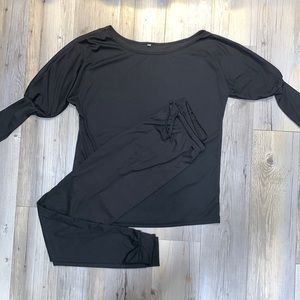 NWOT soft & comfortable black LG comfy pj set